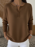 Mira – Knitted Sweater with Button Closure